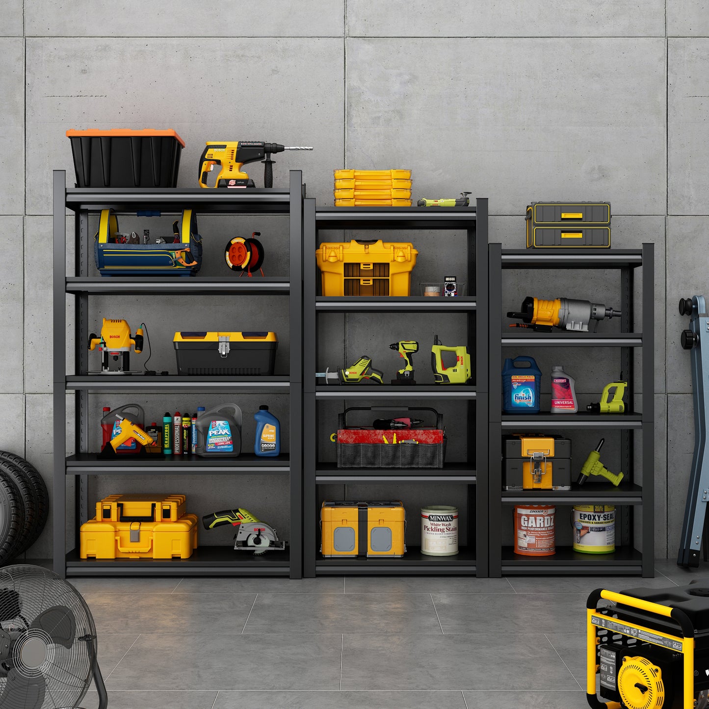 Adjustable Metal Shelving Storage Solution