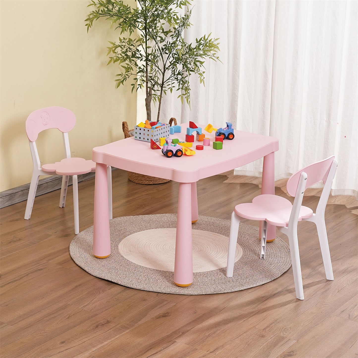 Kids Table and Chair Set - Pink