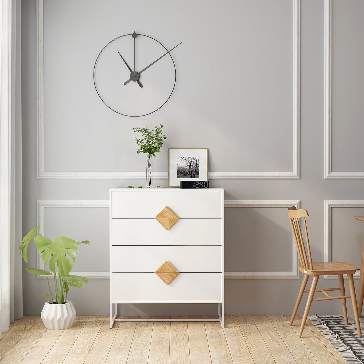 Elegant Oakwood Square Dresser