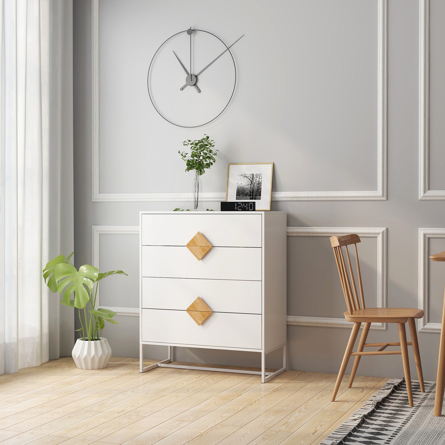 Elegant Oakwood Square Dresser