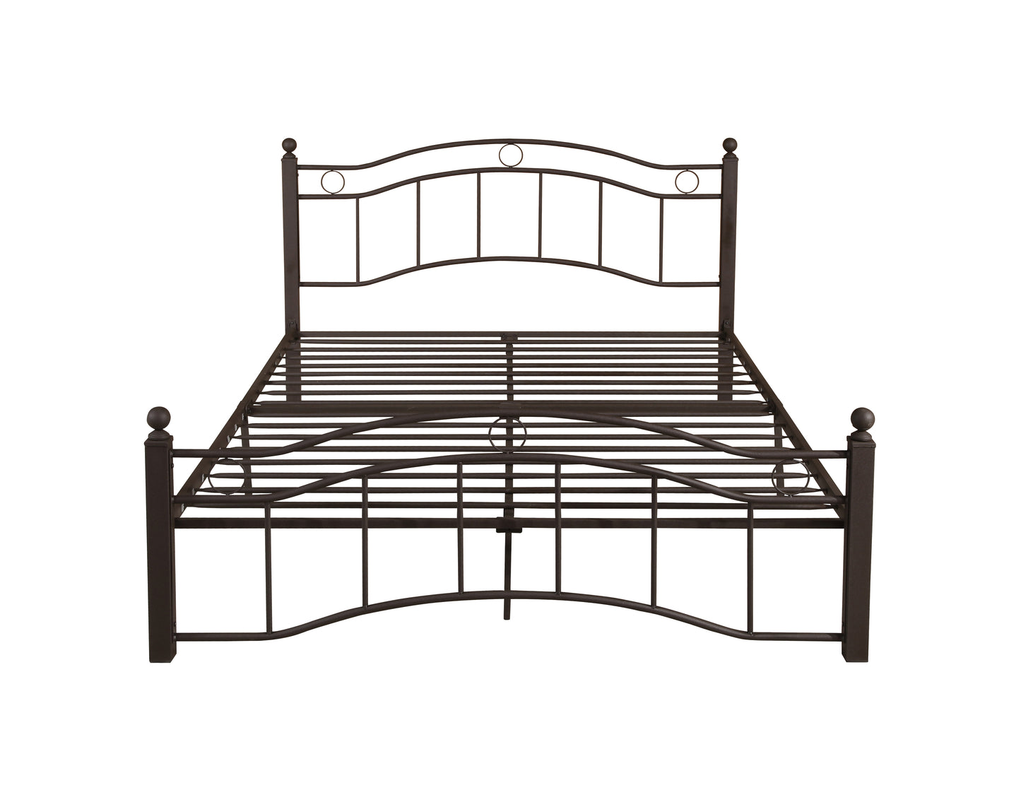 Royal King Size Metal Bed Frame - Bronze