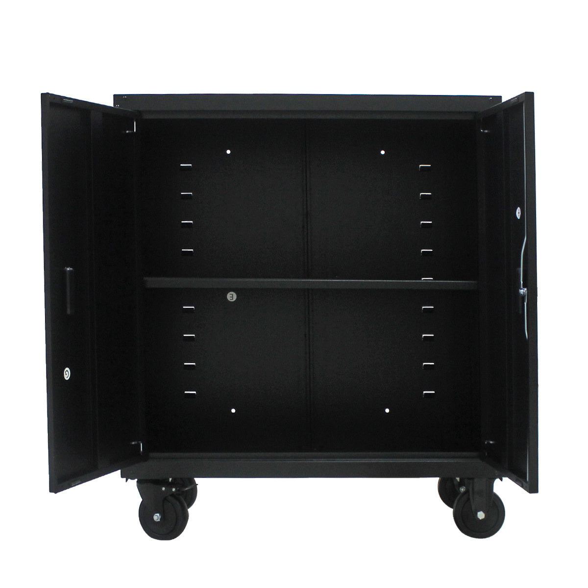 Secure Solution Storage Cabinet With 4 Wheels