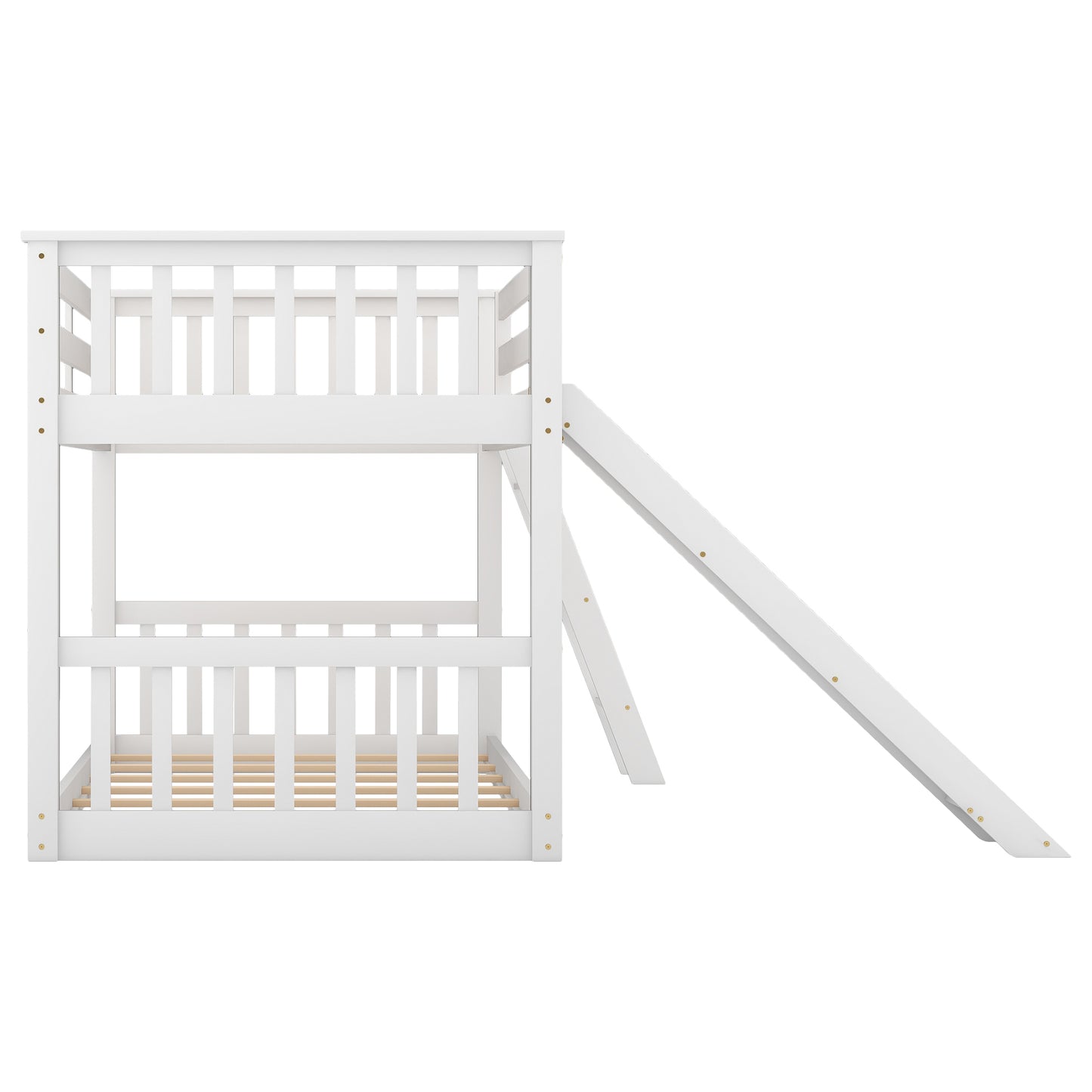 Slide & Climb Twin Bunk Bed, Snow White