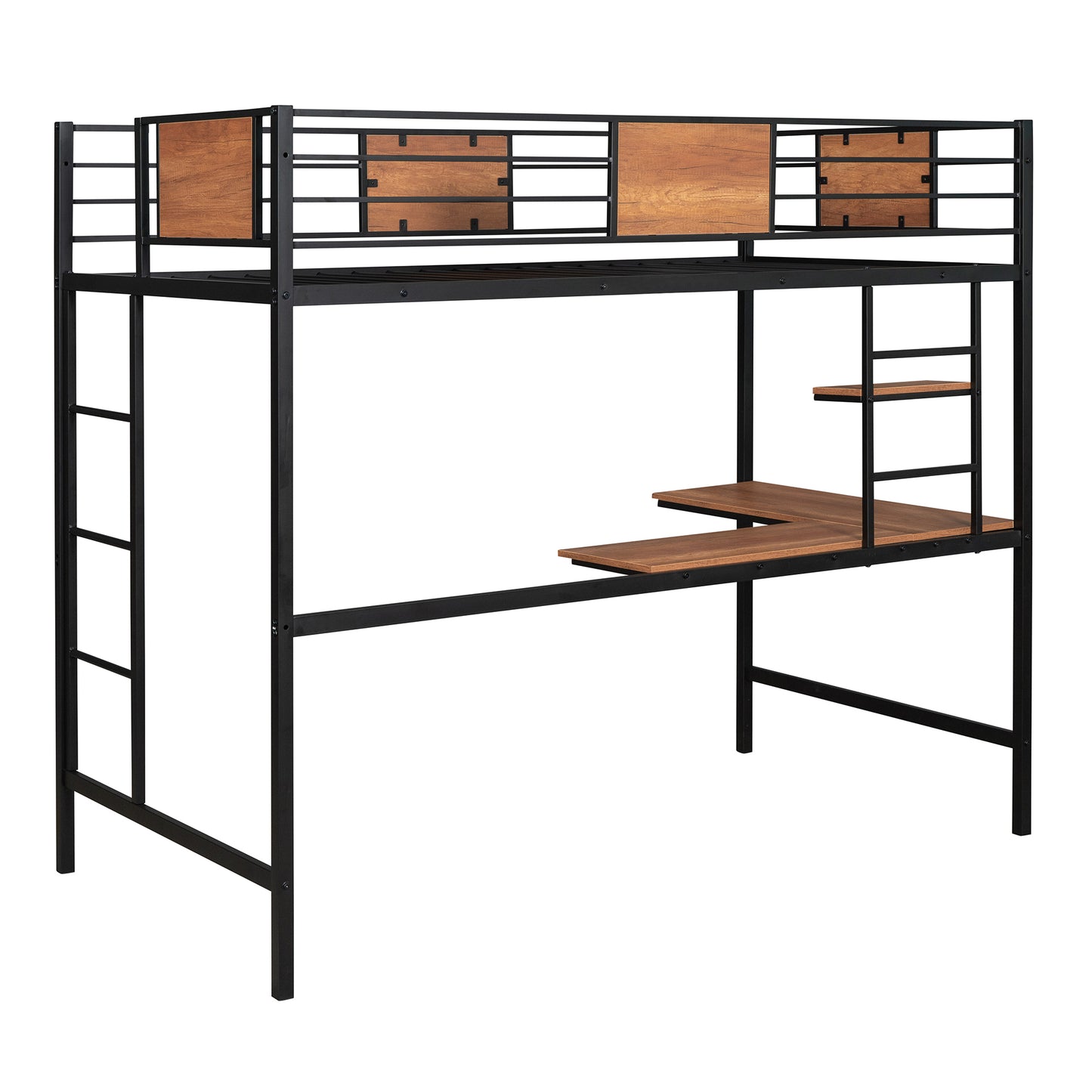 Venetian Vista Loft Bed With Desk -Black