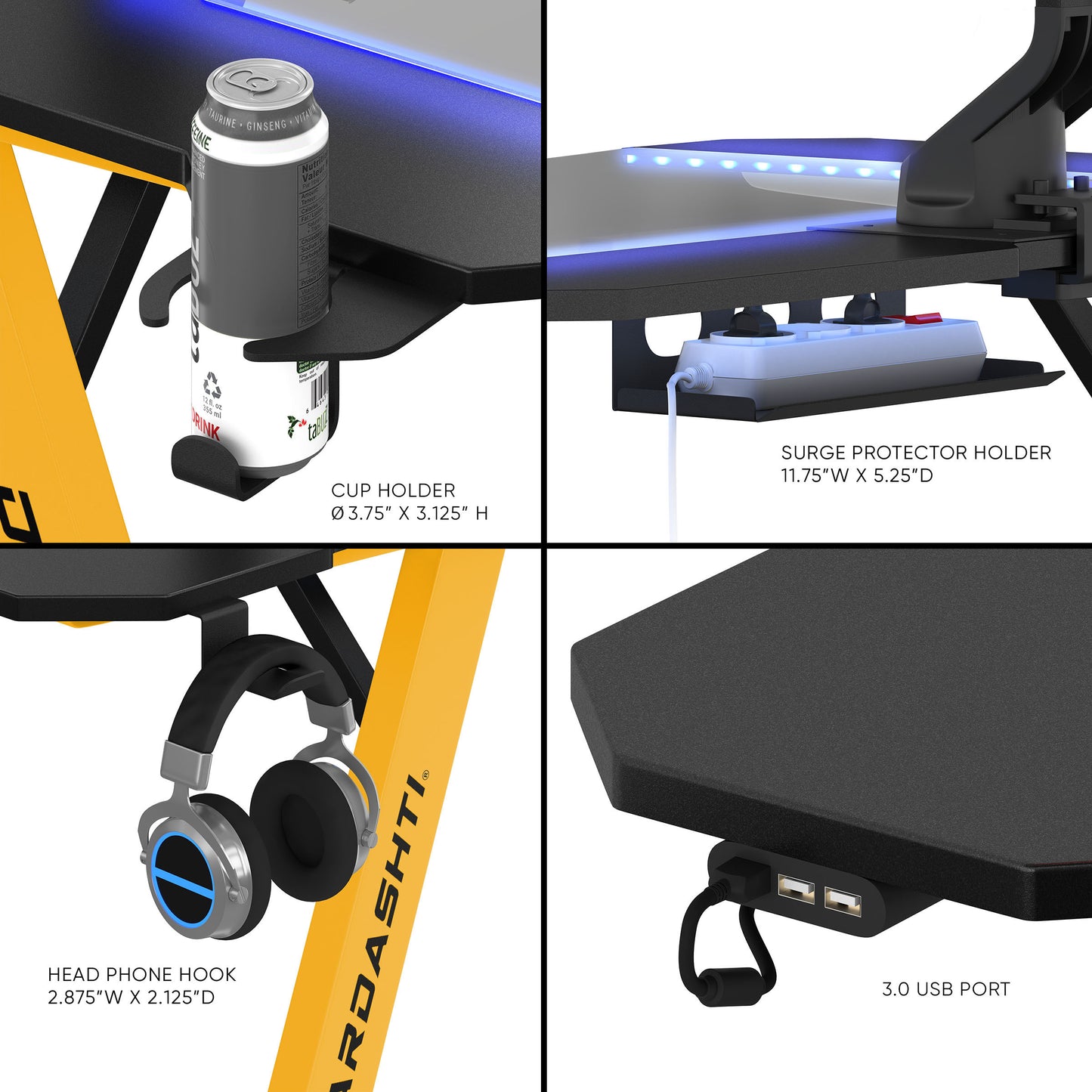 Dardashti Gaming Desk - Yellow