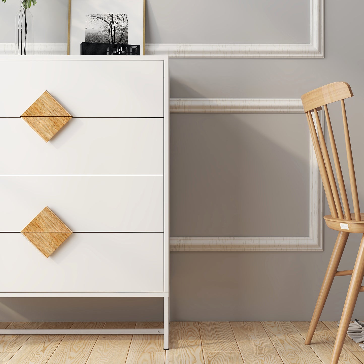 Elegant Oakwood Square Dresser