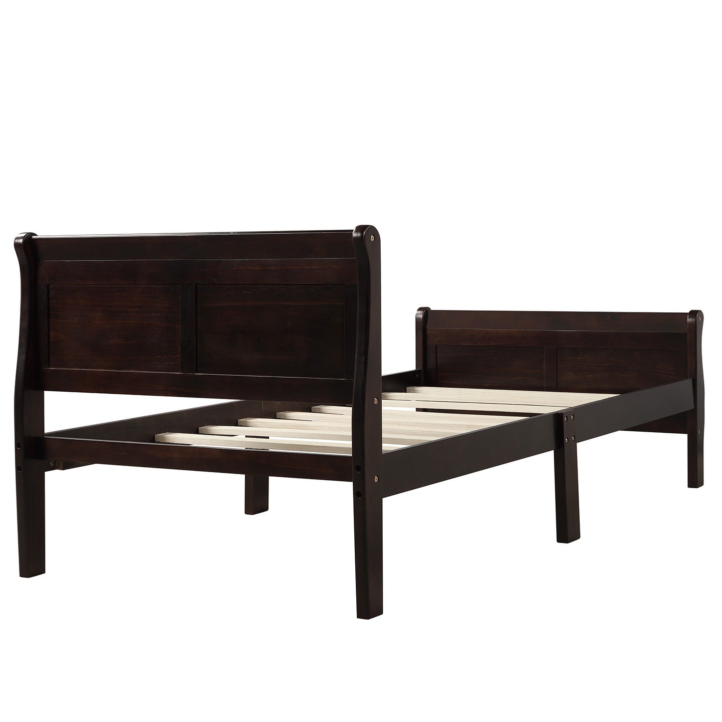 Urban Fusion Twin Size Wood Platform Bed - Espresso