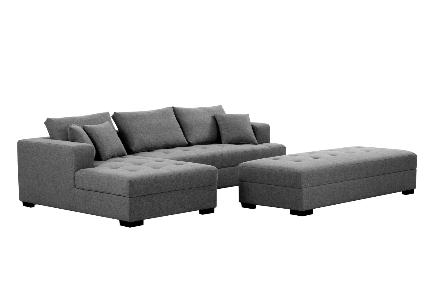 Elegant Comfort 3-Seat L-Shape Sectional Sofa Set