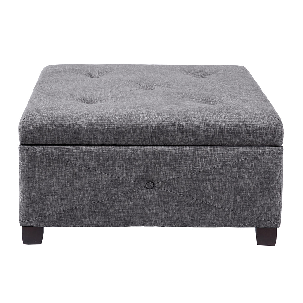 Alpine Button Tufted Storage Ottoman