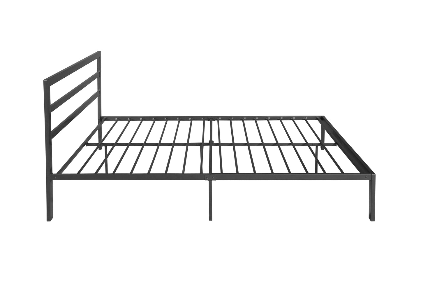 Zaker King Size Platform Metal Bed Frame - Gray