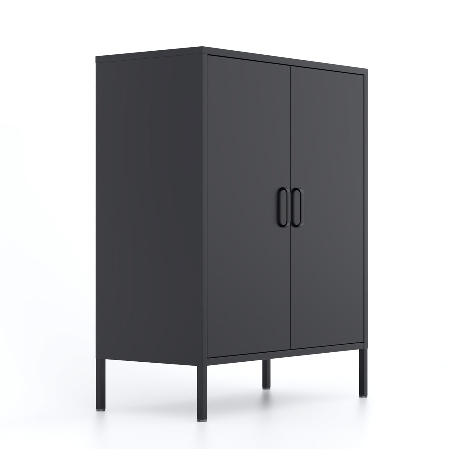 Stand Storage Steel Cabinets - Black