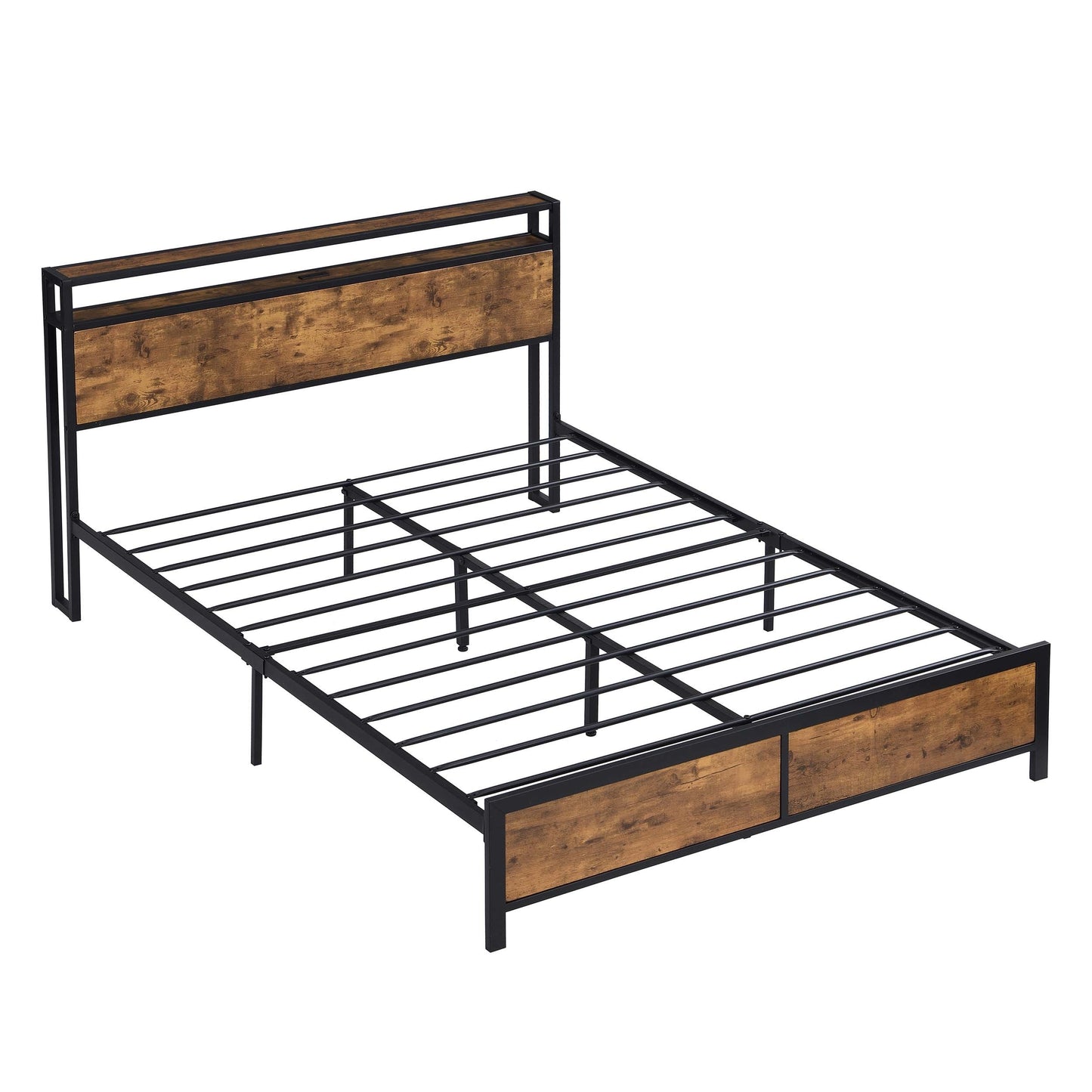 Rustic Glow Queen Bed Frame
