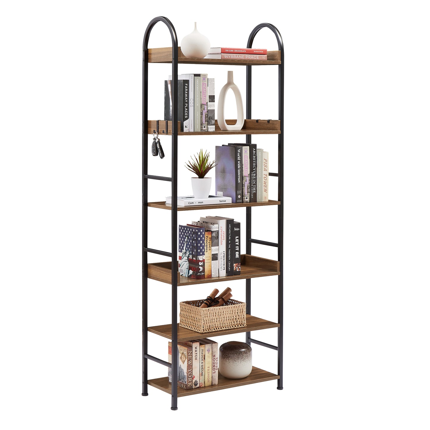 Tall Tower Bookcase - Brown