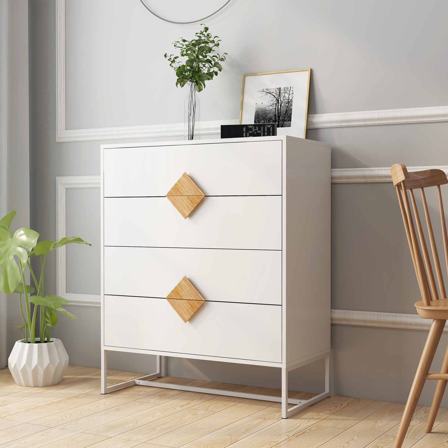 Elegant Oakwood Square Dresser