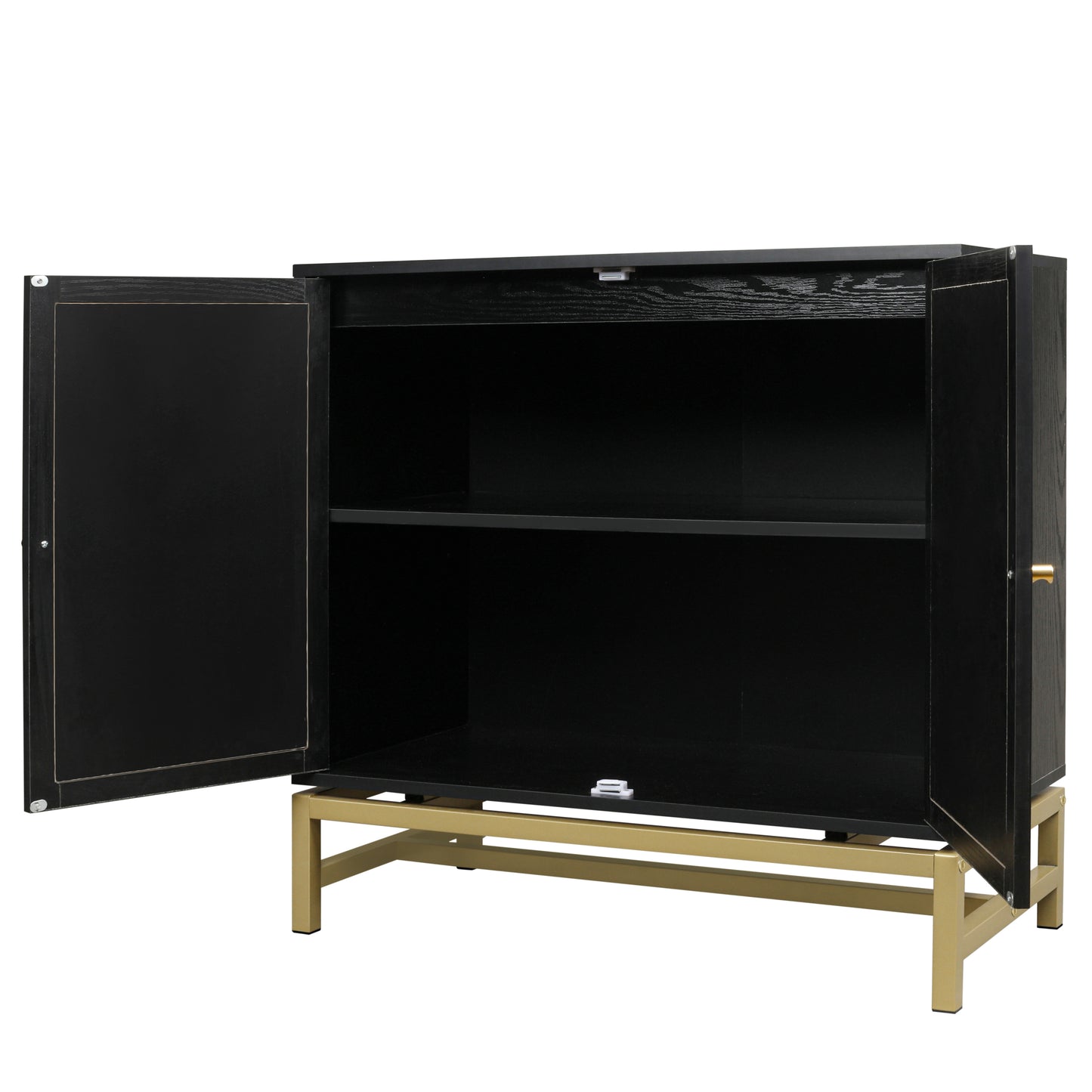 Rattan Black Frame Cabinet
