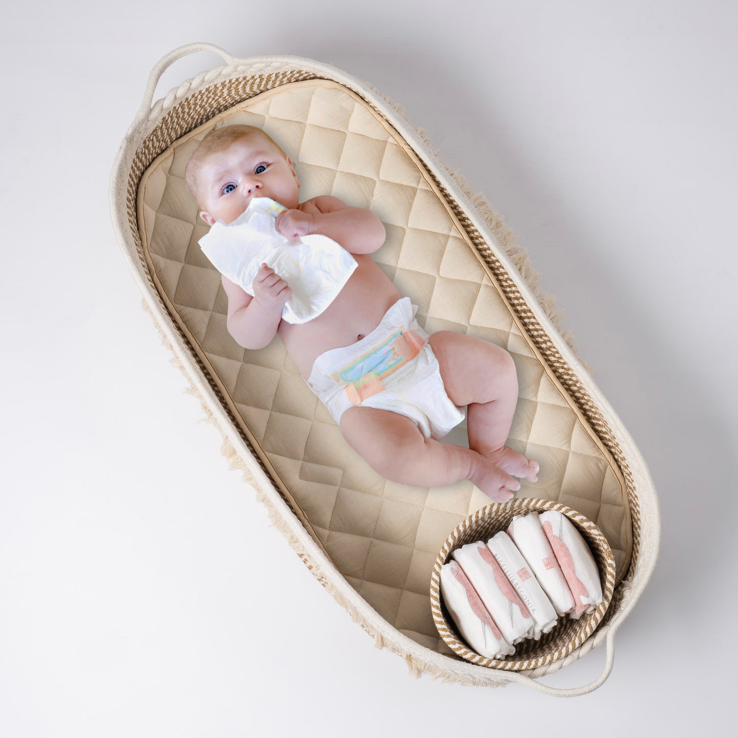Cotton Clouds Baby Changing Basket