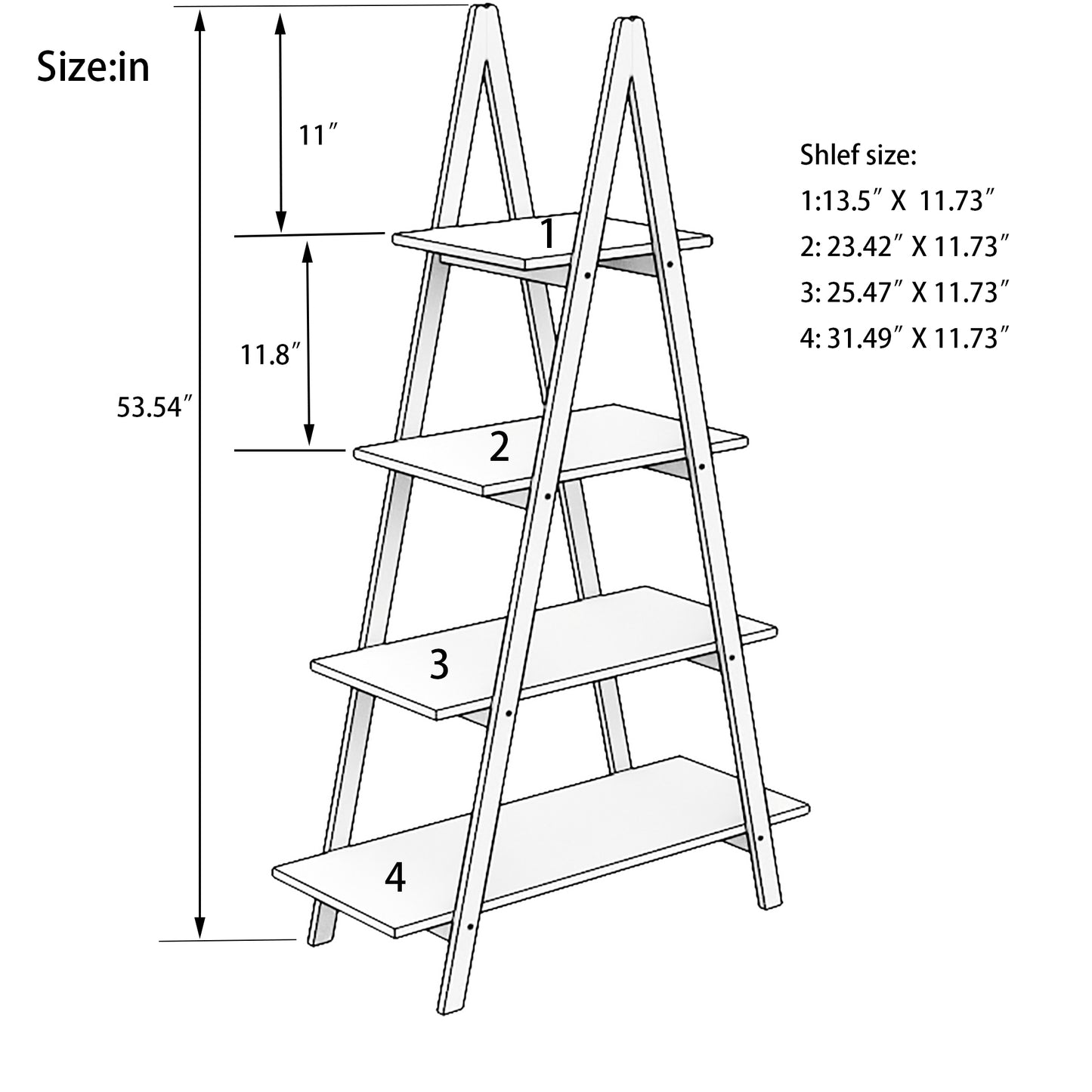 Bamboo Haven Ladder Bookshelf
