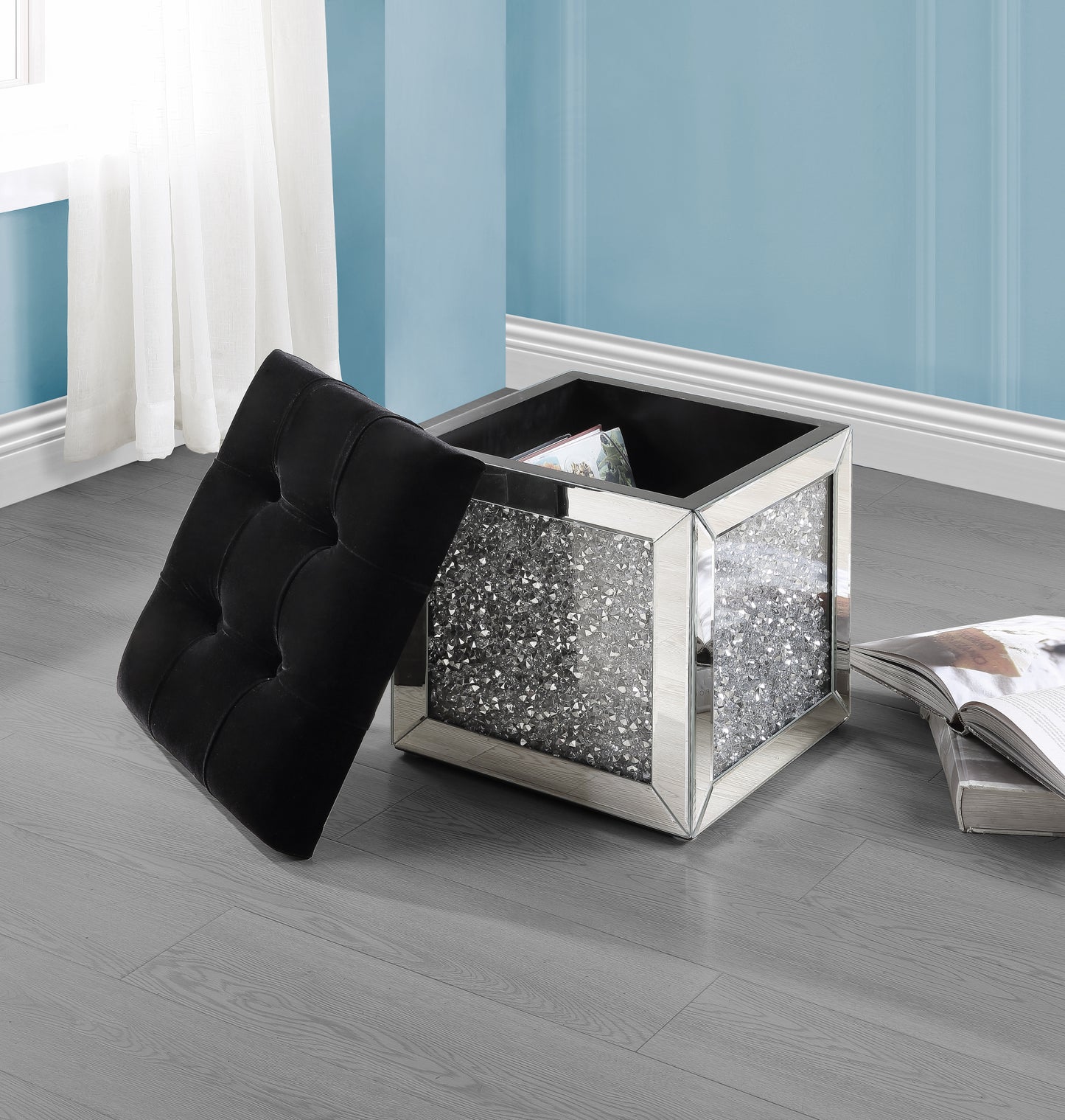 Mirage Diamond Storage I Ottoman