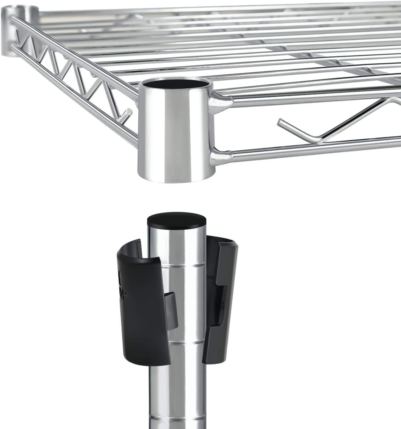 Simple Deluxe III 3-Tier With Wheels- Silver
