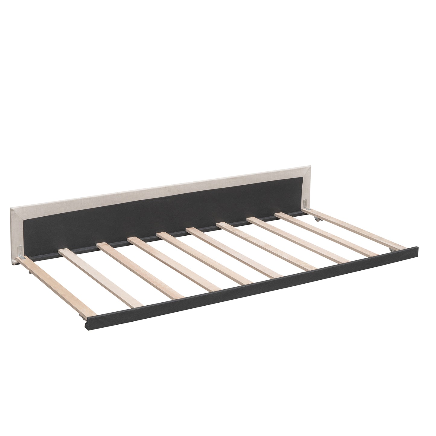 Draco Queen Size Platform Bed with 2 Drawers - Beige