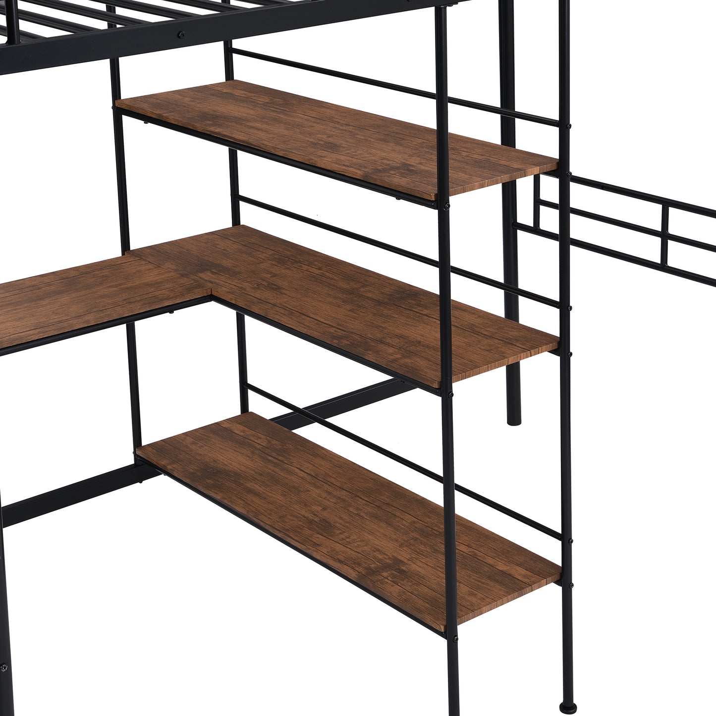 ElevateMax Twin Loft Bed with Desk and Shelves
