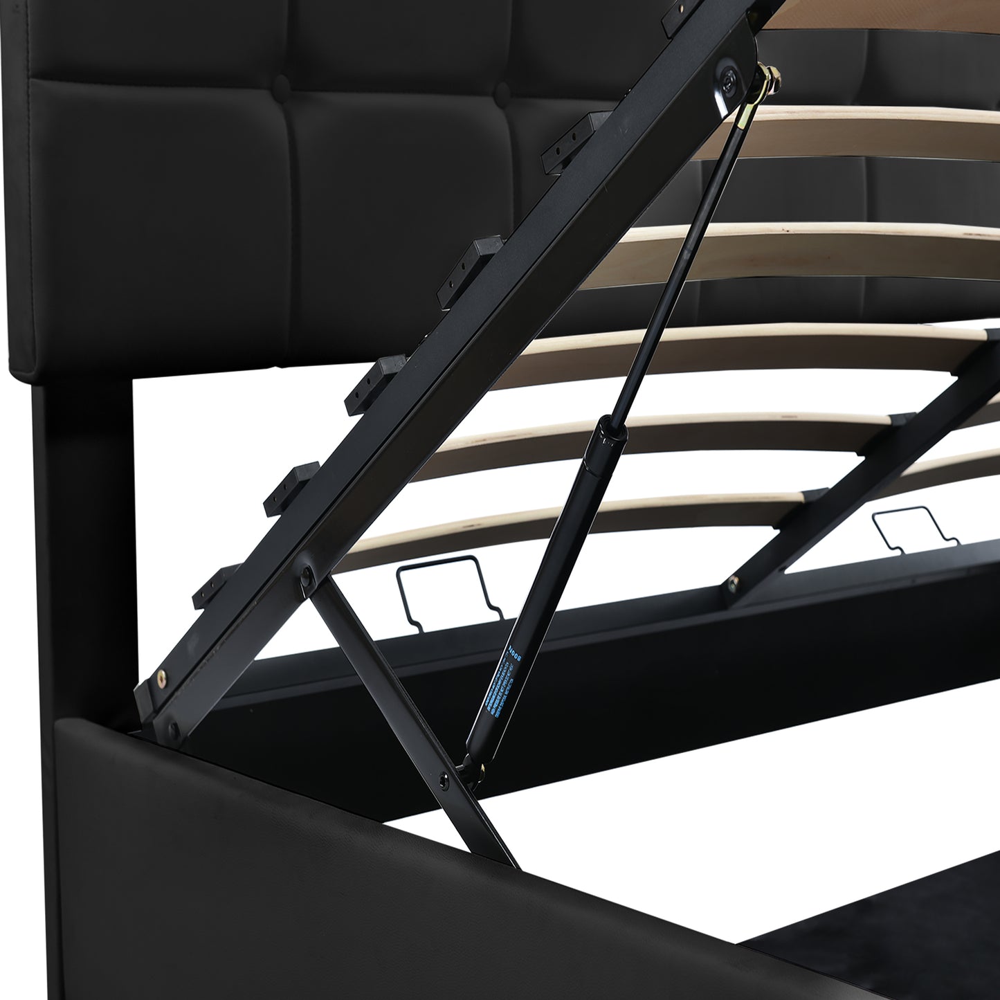 Luxury Dream Queen Bed with Smart Storage and LED Illumination - Black