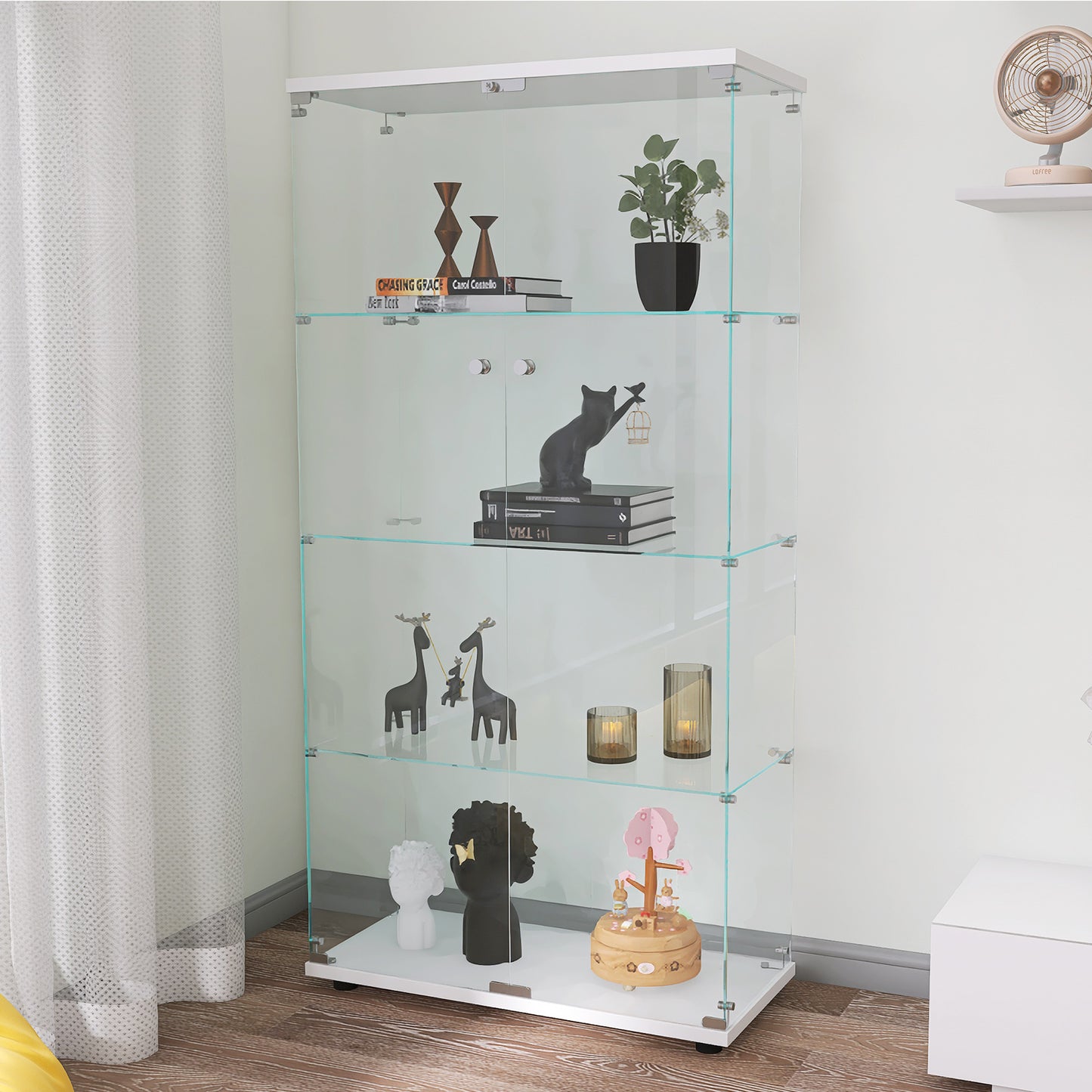 Luminous Glass Showcase Cabinet