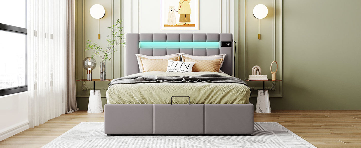 Luxury Dream Bed - Full Size with LED light, Bluetooth Player and USB Charging