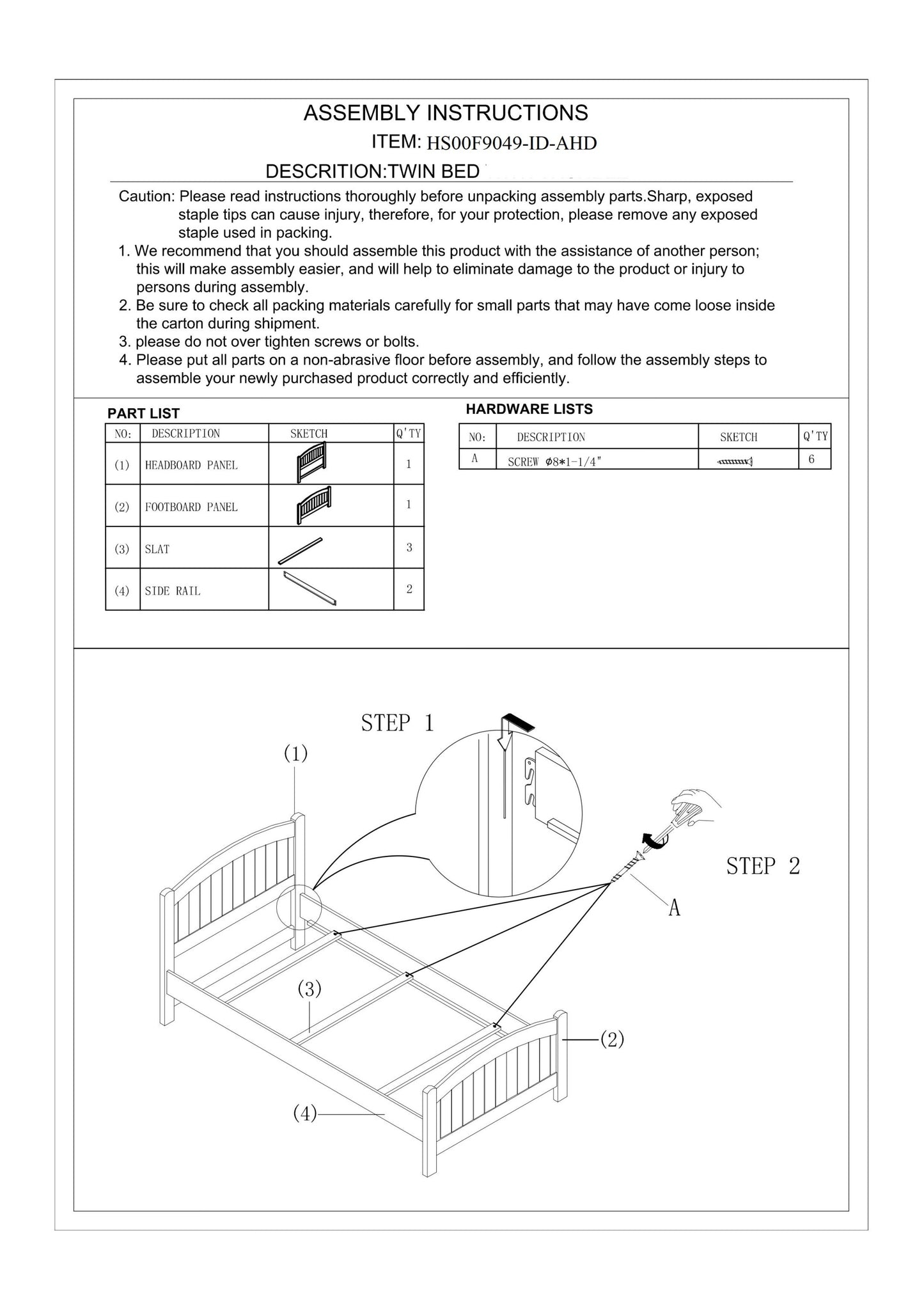 Pure Dreams Twin Bed