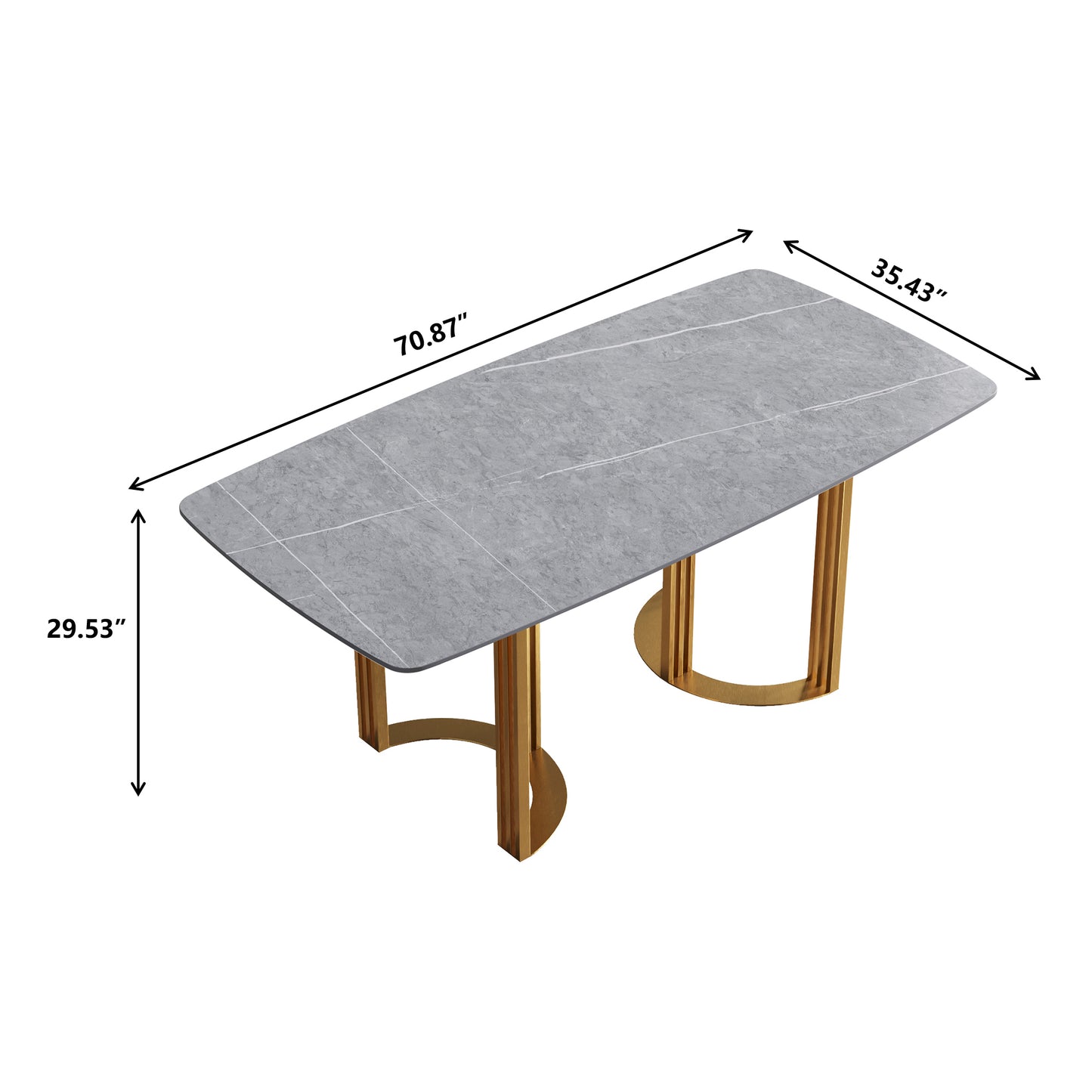 Golden Curve Dining Table