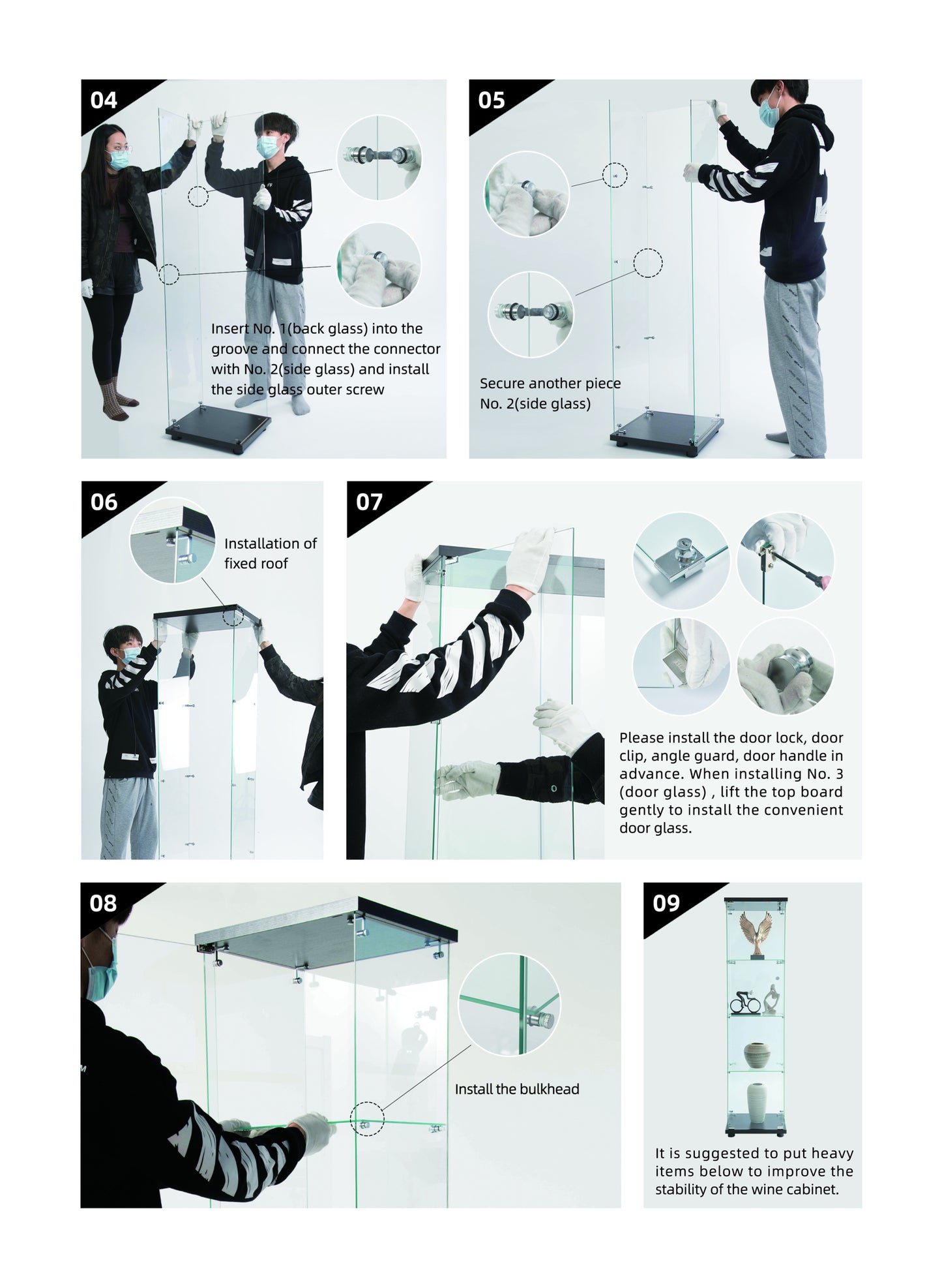 Luminous Glass Showcase Cabinet