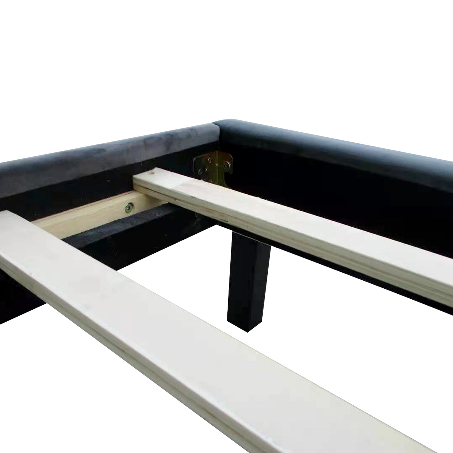 EleganceRest Velvet Winged Queen Bed