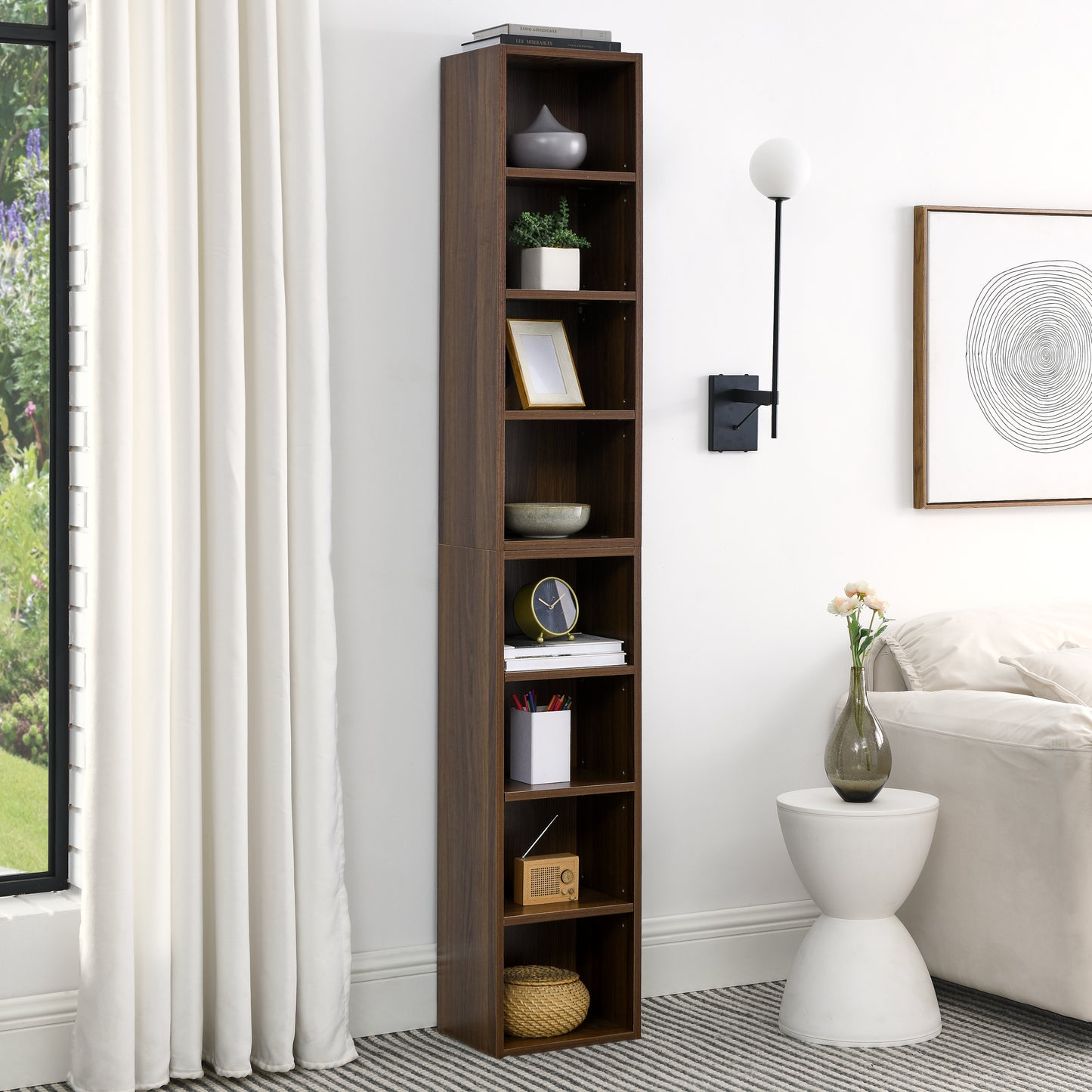 Slim Storage Cabinet - Walnut