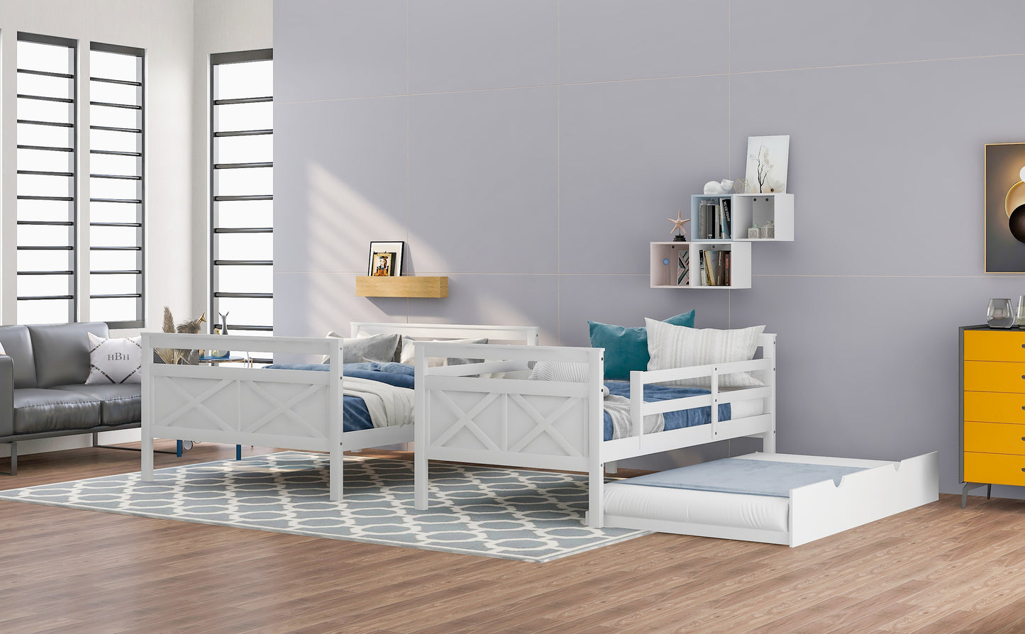 Dreamscape Twin Trundle Bunk Bed