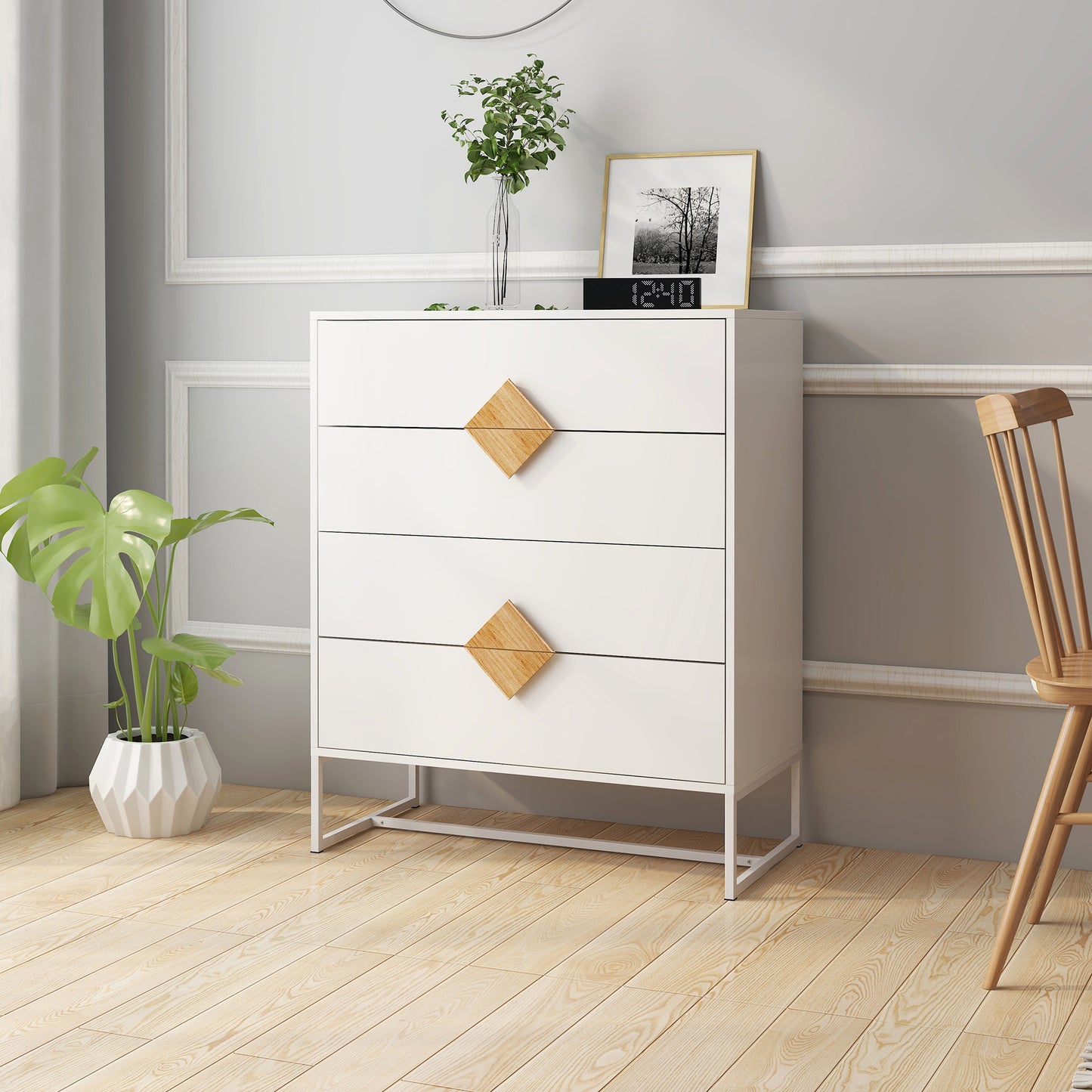 Elegant Oakwood Square Dresser