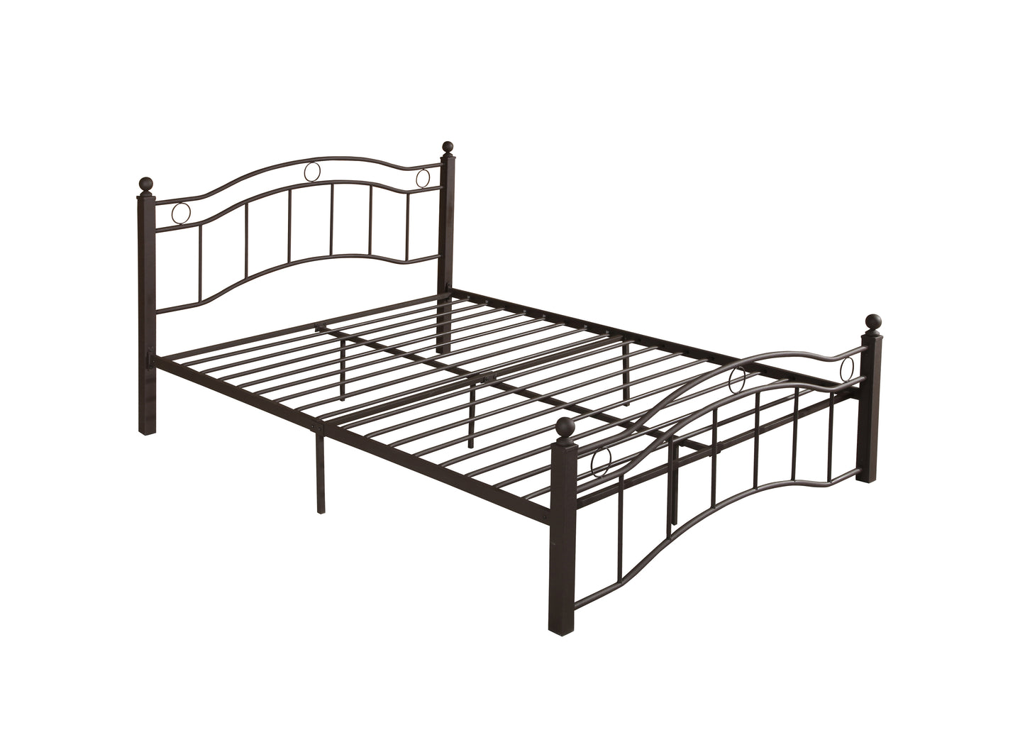 Royal King Size Metal Bed Frame - Bronze