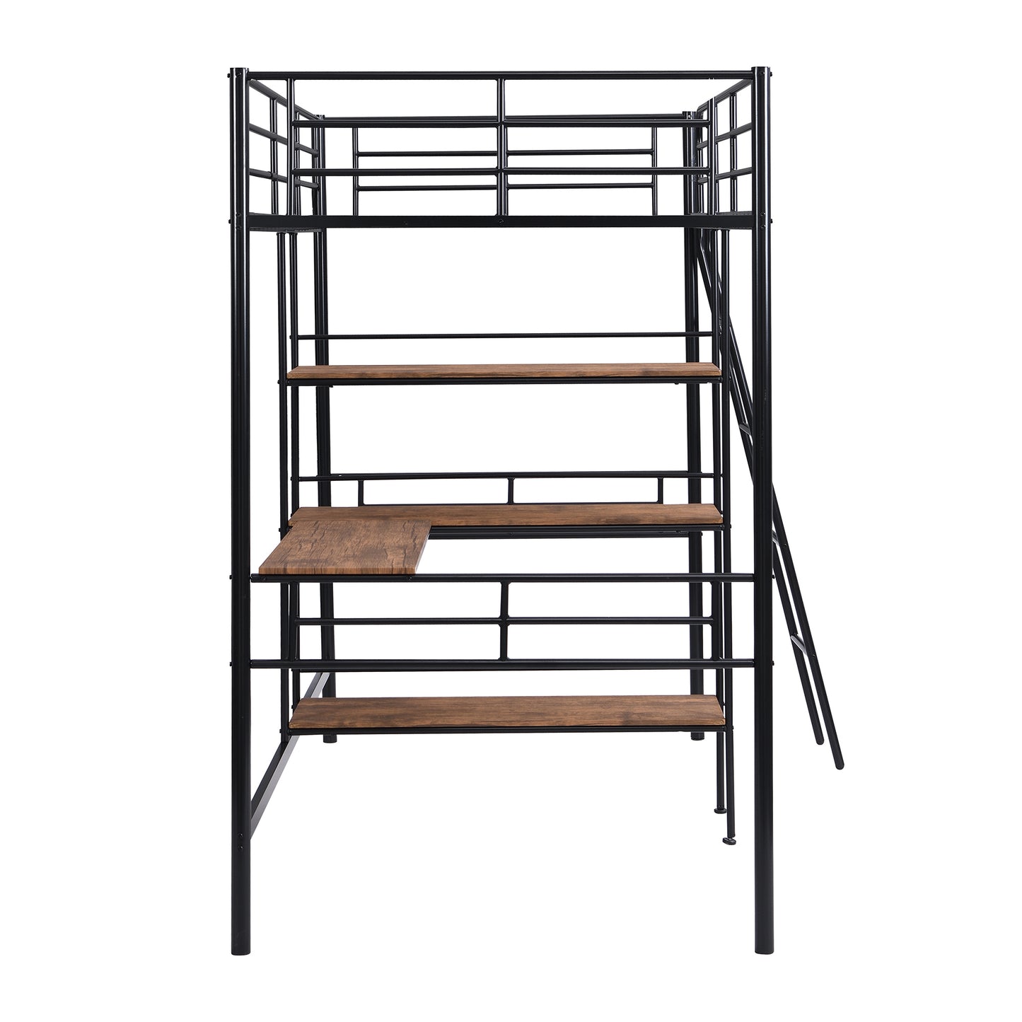 ElevateMax Twin Loft Bed with Desk and Shelves