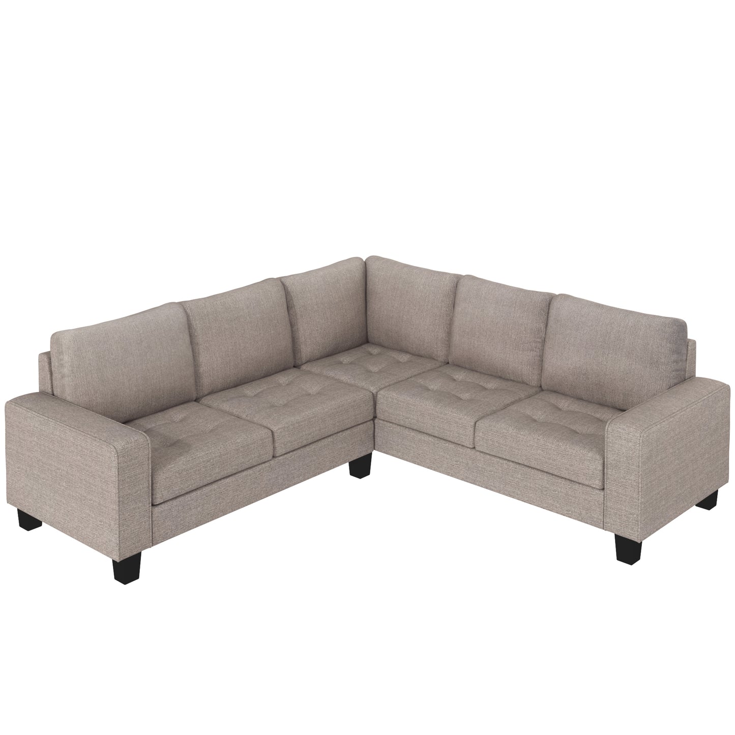 OrisLux Sectional Lounge: Ultimate Space-Saving Sofa with Ottoman & Cup Holders