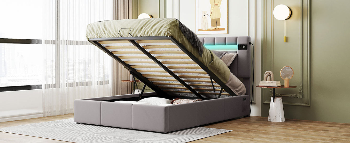 Luxury Dream Bed - Full Size with LED light, Bluetooth Player and USB Charging