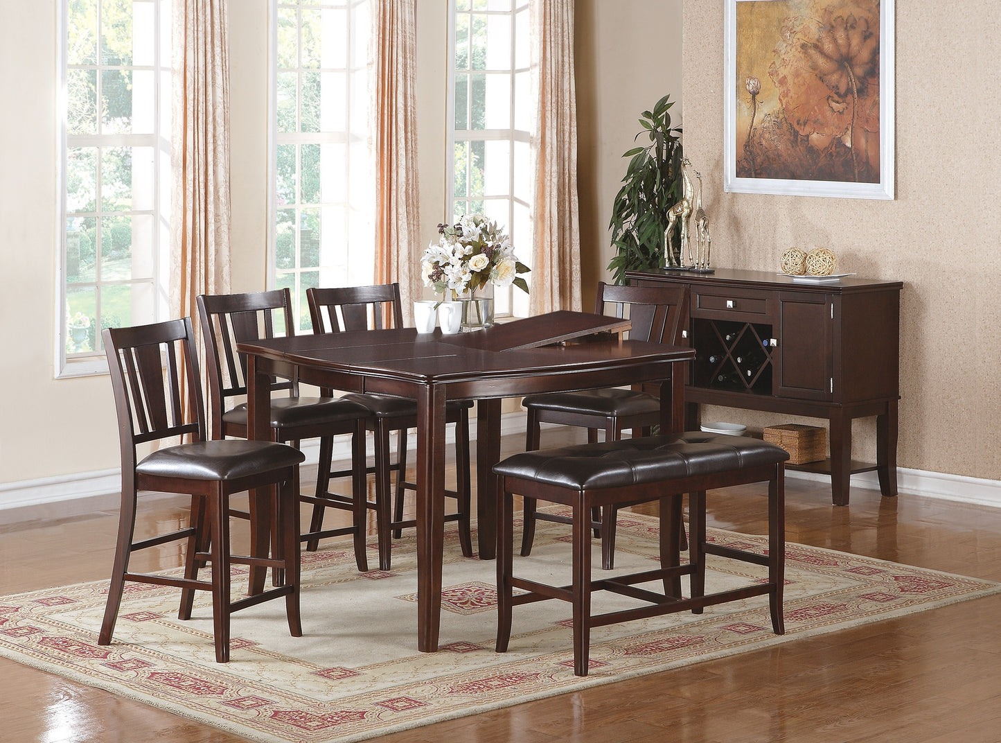 Birchwood Elegance: The Expandable Dining Experience