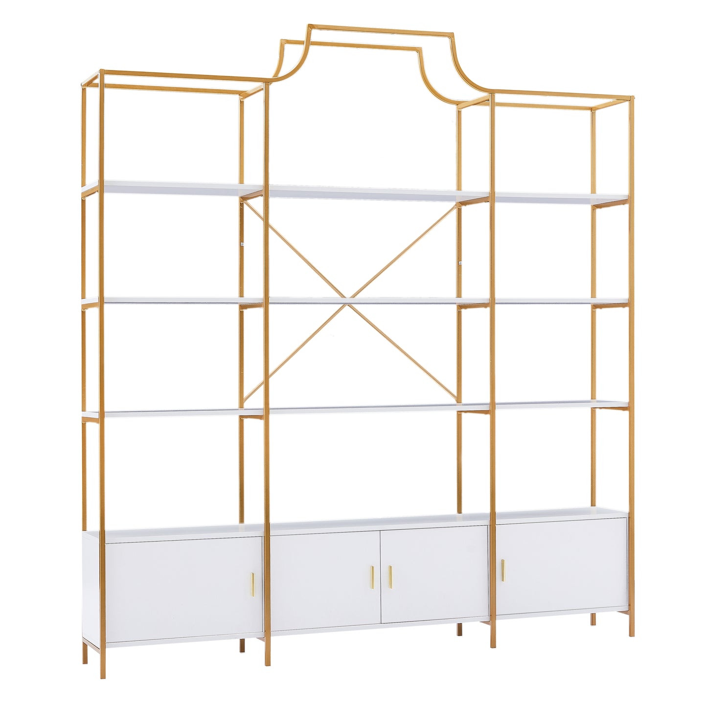 X Bar Gold Frame Bookcase