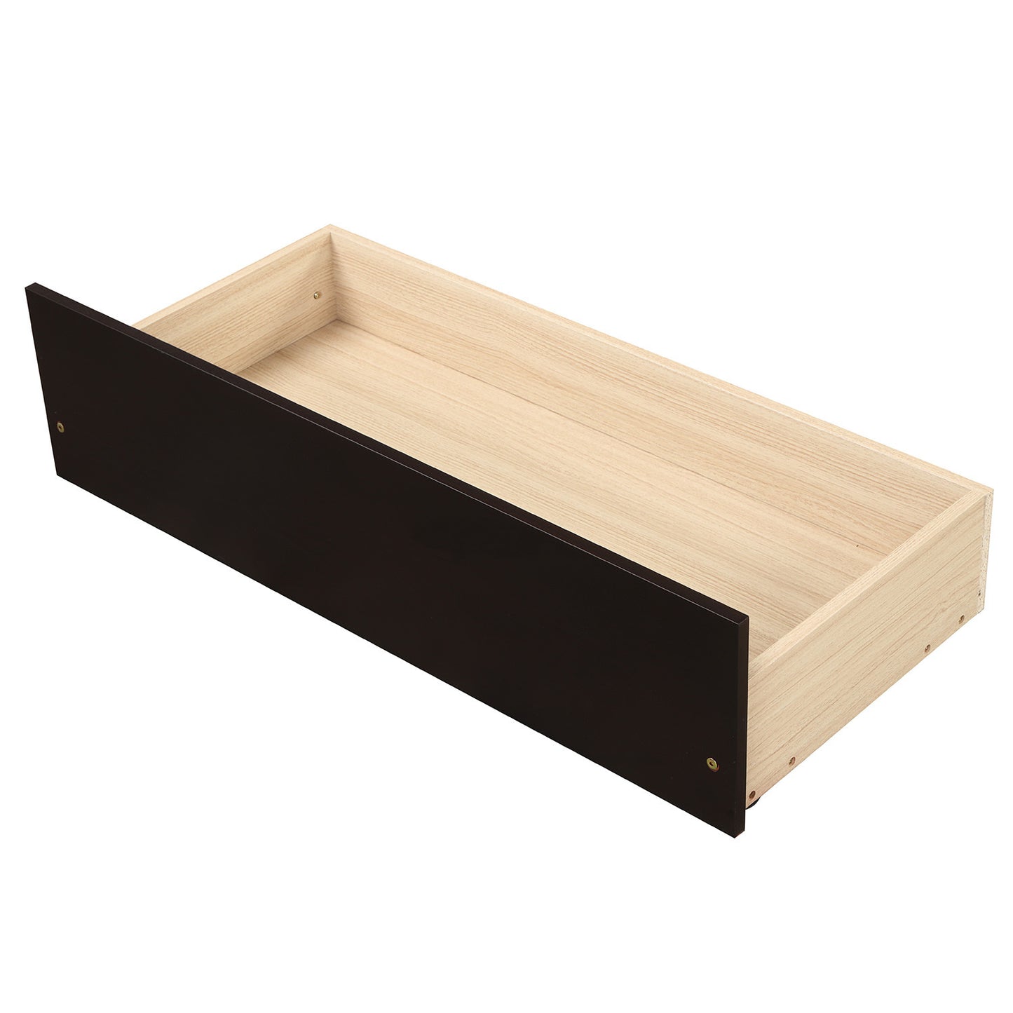 Elegant Espresso Twin Bed with Dual Drawers