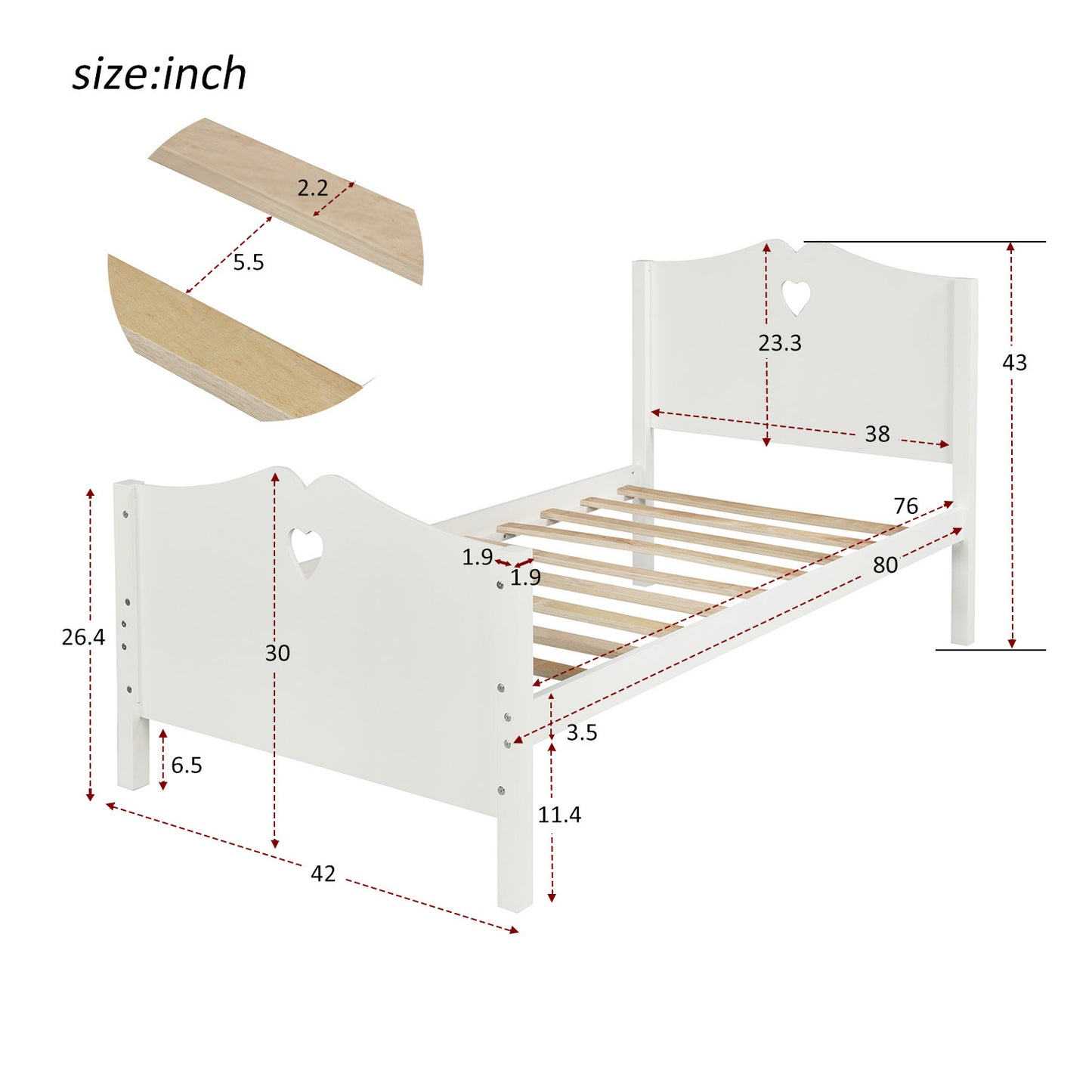 Dream Haven Twin Platform Bed
