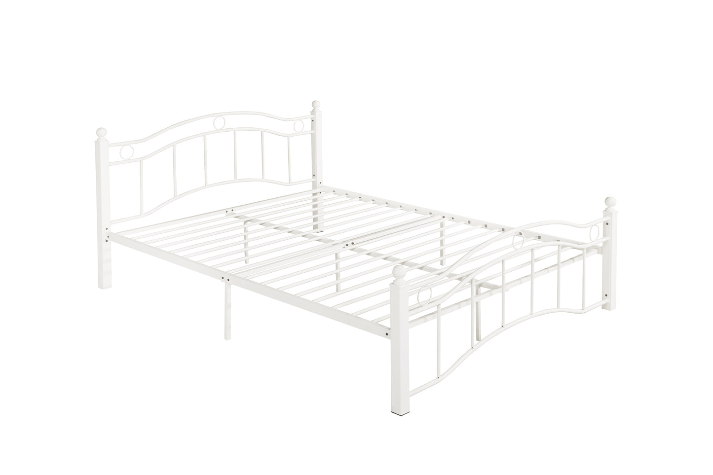 Royal Dream Queen Size Metal Bed Frame - White