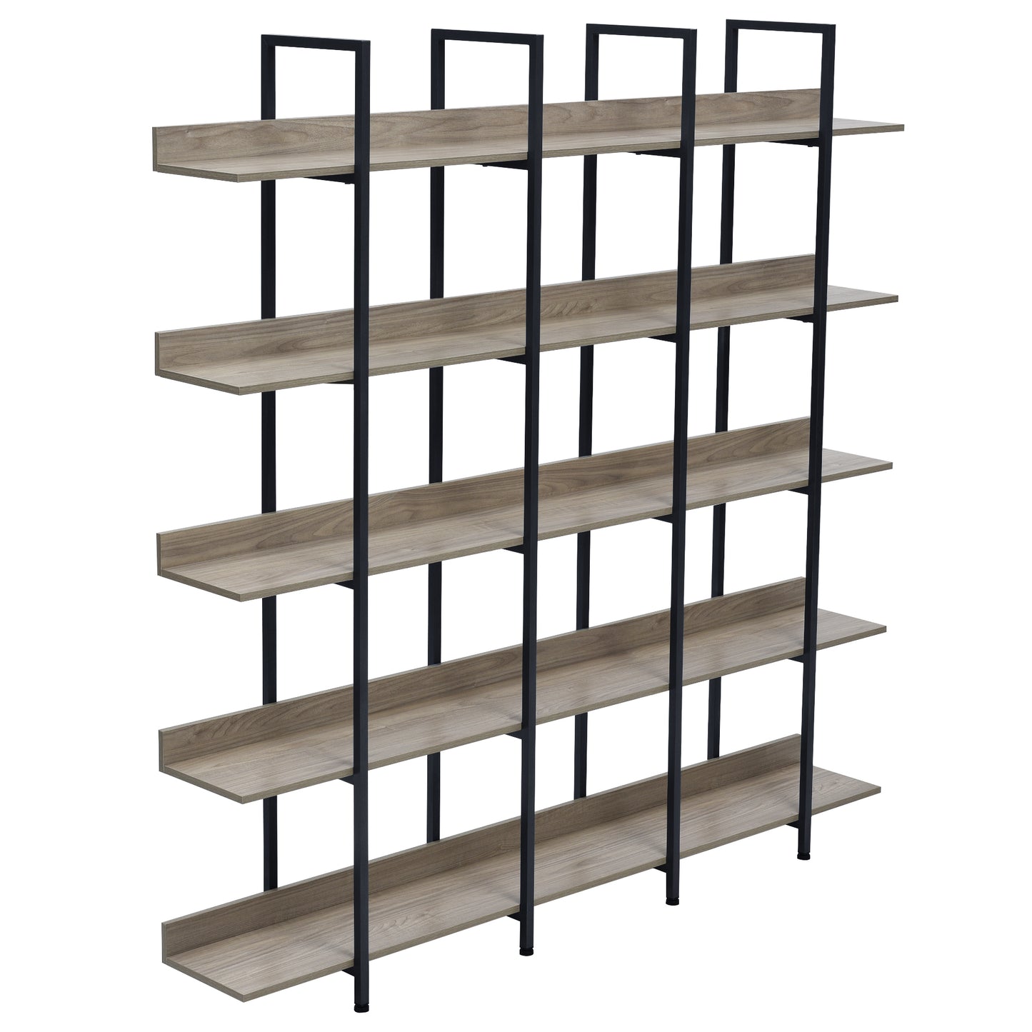 Vintage Metal Frame Bookshelf - Grey