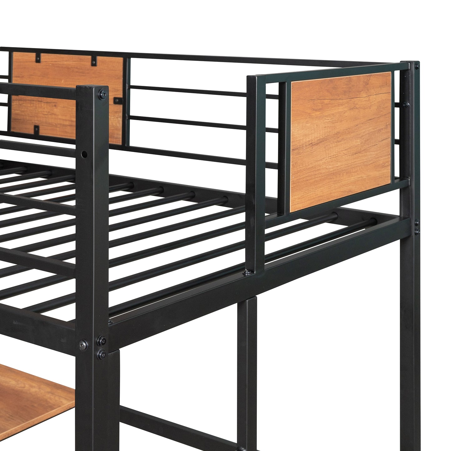 Venetian Vista Loft Bed With Desk -Black
