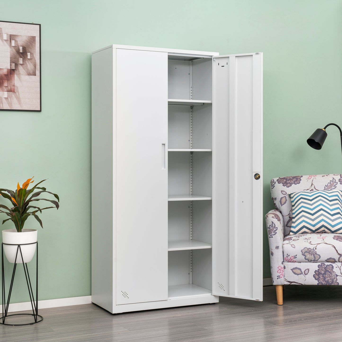 Space Max Storage Cabinet - White