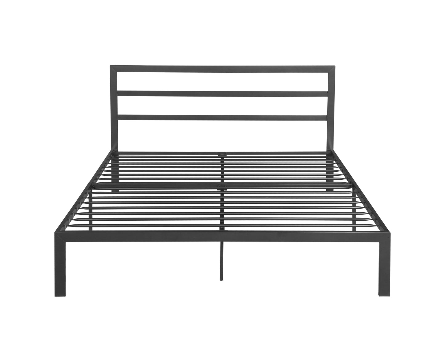 Zaker King Size Platform Metal Bed Frame - Gray