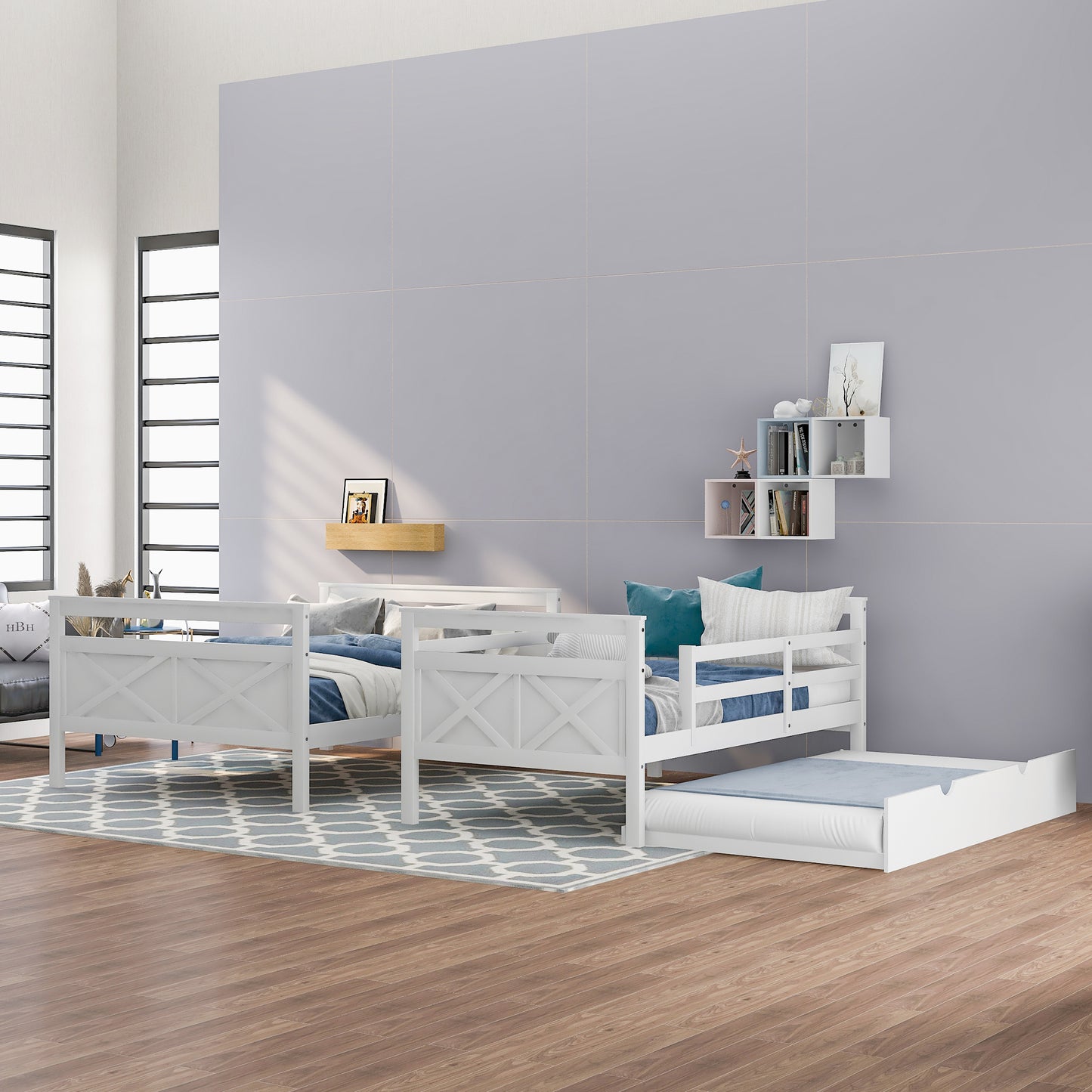 Dreamscape Twin Trundle Bunk Bed