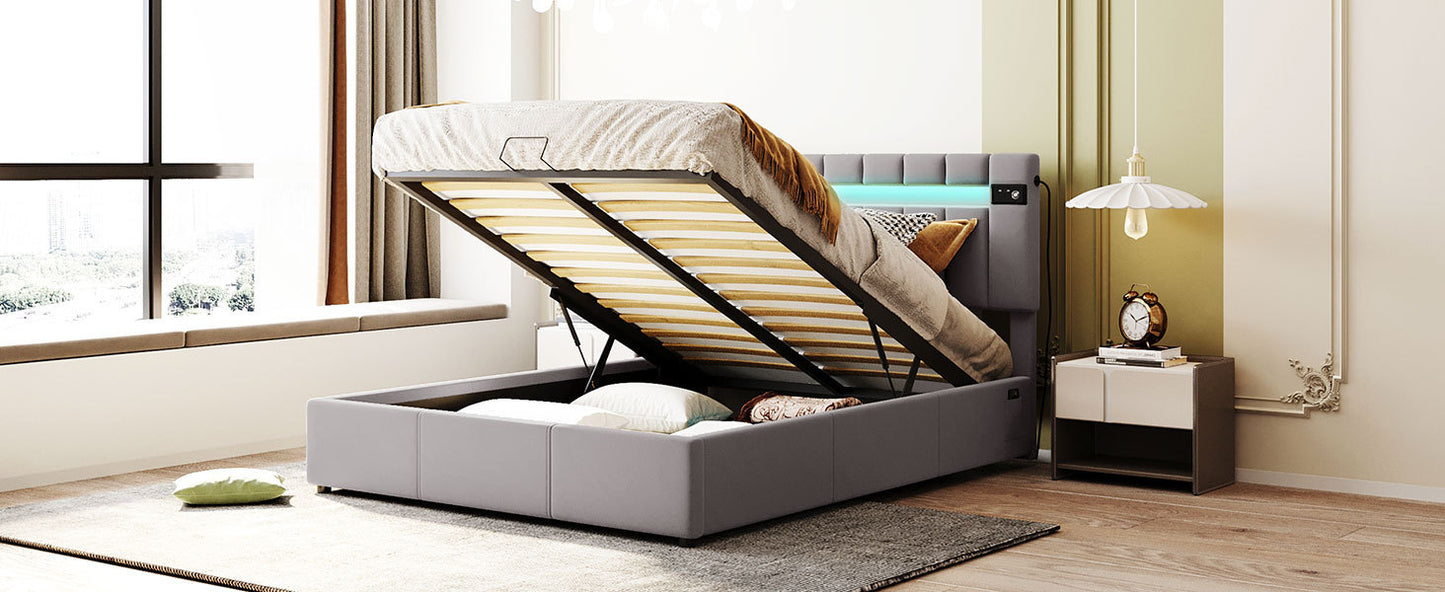 Luxury Dream Bed - Queen Size with LED light, Bluetooth Player and USB Charging